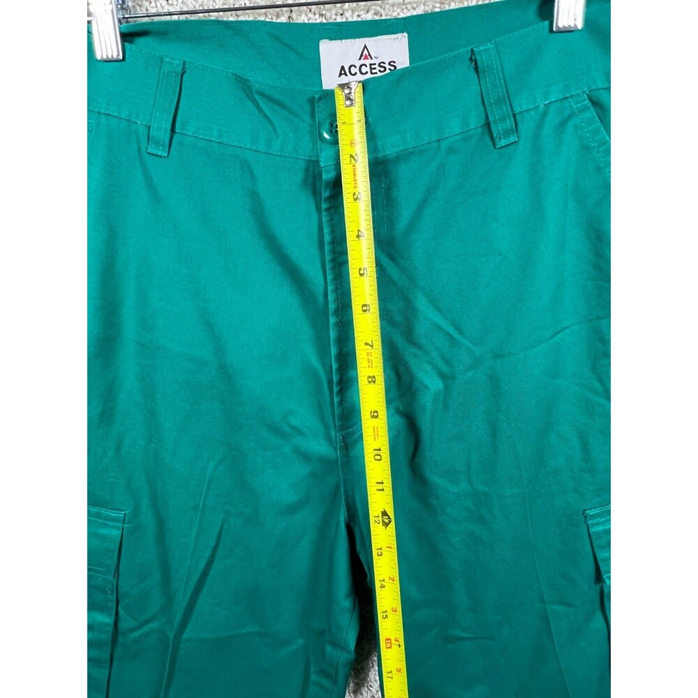 Access Men’s Green Cargo Shorts Casual Utility Pockets Drawstring Hem Size 38 - Picture 5 of 9